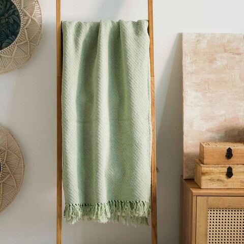 Patura Morris, Homla, 130x170 cm, bumbac, verde deschis