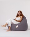 Fotoliu puf, Bean Bag, Ferndale Premium XXL, 115 x 130 cm, poliester impermeabil, gri fumuriu