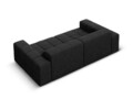 Canapea 3 locuri, Jennifer-140, Micadoni Home, 204x102x70 cm, tesatura chenille din poliester, negru