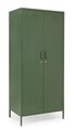 Dulap cu 2 usi Cambridge, Bizzotto, 2 rafturi reglabile, 80 x 50 x 185 cm, otel, verde