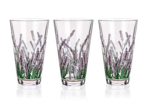 Set 3 pahare Lavender, Banquet, 340 ml, sticla