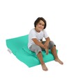 Set fotoliu si taburet pentru copii, Bean Bag, Ferndale, 65x50x40 cm, poliester impermeabil, turcoaz