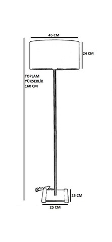 Lampadar, Luin, 534LUN4447, Metal, Negru