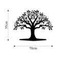 Decoratiune de perete, Monumental Tree 20, Metal, Dimensiune: 70 x 55 cm, Negru