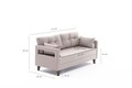 Canapea fixa Comfort, Balcab Home, 2 locuri, 175x80x80 cm, lemn, crem