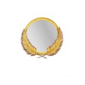 Oglinda decorativa, Palm Mirror S, Metal, Dimensiune: 35 x 34 cm, Auriu