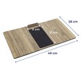 Tava multifunctionala pentru canapea, cu suport pentru smartphone si tableta Maximex, Sofa, 49x28x0.8 cm, MDF, maro/negru