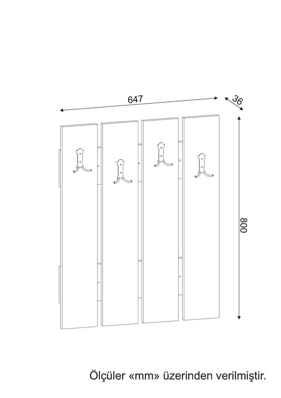 Cuier Anita, Furny Home, 64.7x3.6x80 cm, alb - 1 | YEO