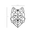 Decoratiune de perete, Wolf, Metal, Dimensiune: 45 x 65 cm, Negru