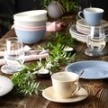 Set de masa 12 piese, Like Villeroy & Boch, Color Loop Horizon, portelan premium, albastru