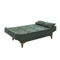 Set canapea extensibilă, Unique Design, 867UNQ1640, Lemn de fag, Verde