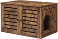 Dulap pentru litiera pisici / casa de toaleta pisici, Feandrea, 80x53x49 cm, PAL, maro rustic