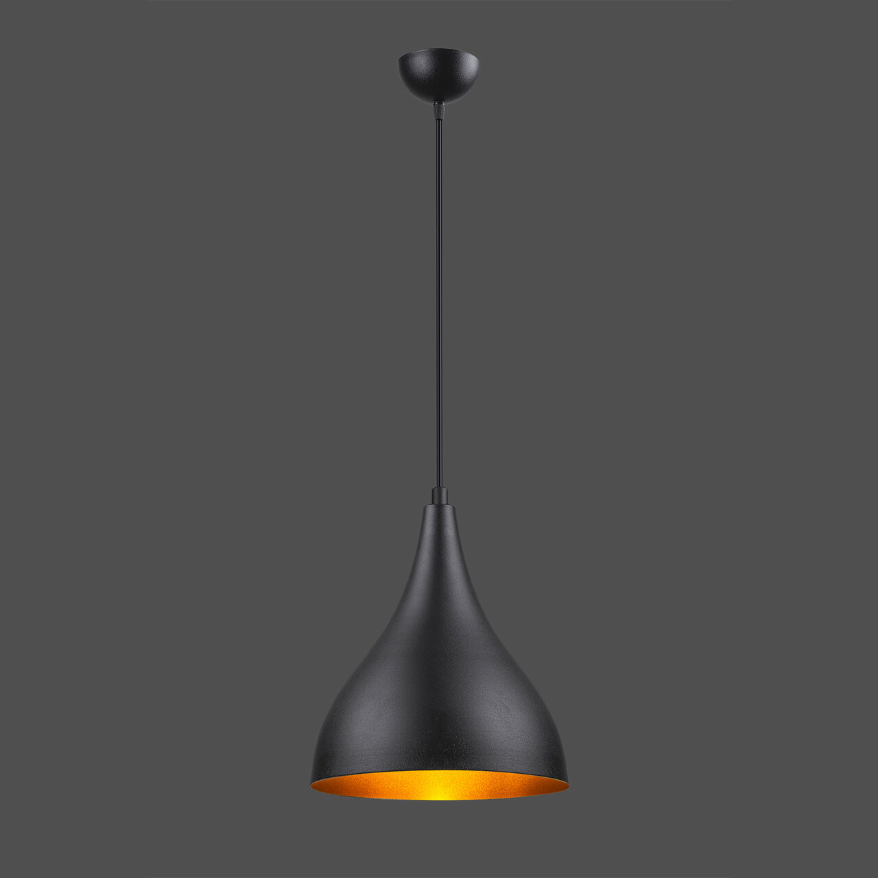 Lustra, Squid Lighting, Damla, 22 x 26 x 120 cm, fier, negru/auriu