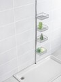 Etajera de colt extensibila pentru baie, Wenko, Domaso, 25 x 62-275 x 20 cm, inox