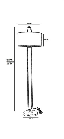 Lampadar, Stala, 846STL2962, Metal, Gri inchis