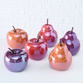 Decoratiune Apple V5, Boltze, 15 cm, portelan, rosu