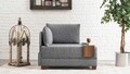 Fotoliu Fly Armchair Left, Balcab Home, 100x80x75 cm, lemn, gri