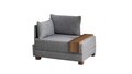 Fotoliu Fly Armchair Left, Balcab Home, 100x80x75 cm, lemn, gri