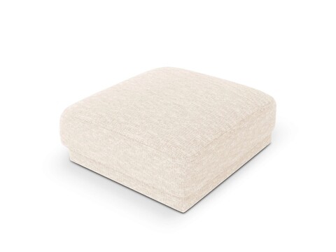 Taburet, Miley, Micadoni Home, BL, 85x85x42 cm, poliester chenille, bej deschis