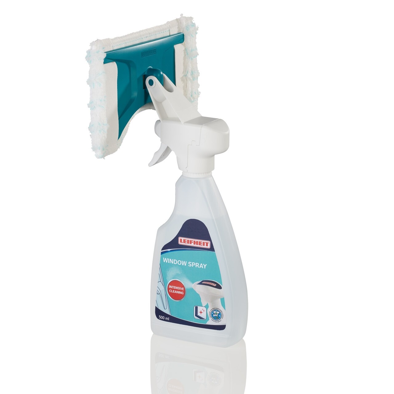 Spray de curatare 2 in 1 pentru ferestre Window Cleaner, Leifheit, plastic/microfibra