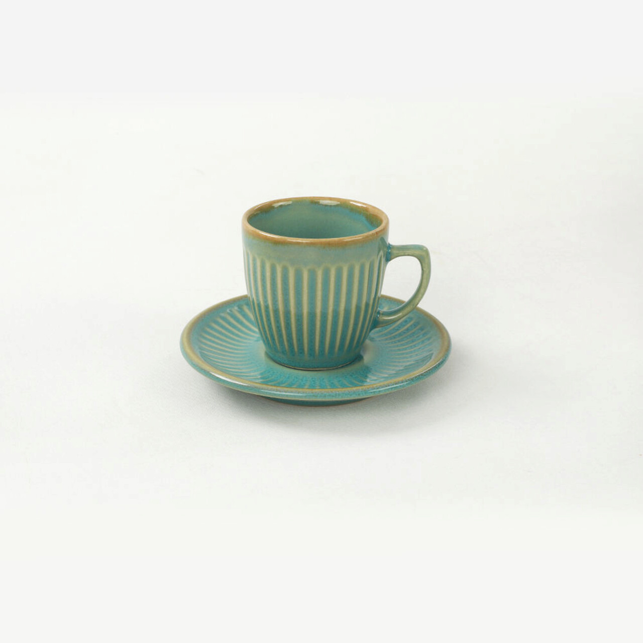 Set cesti de cafea, Keramika, 275KRM1651, Ceramica, Verde - 1 | YEO