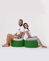 Taburet puf, Round Pouf, Ferndale, 55x30 cm, poliester impermeabil, verde