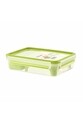 Caserola dreptunghiulara pentru gustari, Tefal, Clip&Go, 1.2 L, plastic, verde