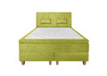 Pat matrimonial, Stockholm, Classic E, 140x200 cm, saltea tip Pocket, topper memory, Verde