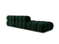 Canapea modulara 4 locuri, Bellis, Micadoni Home, BL, 282x94x63 cm, catifea, verde bottle