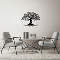 Decoratiune de perete, Monumental Tree 12, Metal, Dimensiune: 70 x 44 cm, Negru