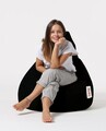 Fotoliu puf, Bean Bag, Ferndale Drop L, 80 x 80 cm, poliester impermeabil, negru