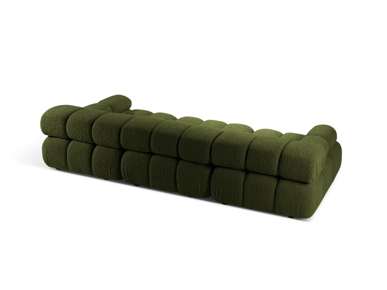 Canapea modulara 3 locuri, Bellis-213, Micadoni Home, 282x94x70 cm, tesatura boucle, verde - 1 | YEO