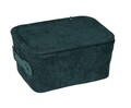 Cos depozitare cu capac, Wenko, Anela, 19 x 10 x 14 cm, poliester, verde inchis