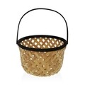 Cos pentru fructe Bamboo, Versa, 28.5 x 28.5 x 35 cm, lemn de brad, negru