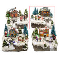 Decoratiune luminoasa Kids and deer, Lumineo, 16x19x15 cm, polirasina, multicolor