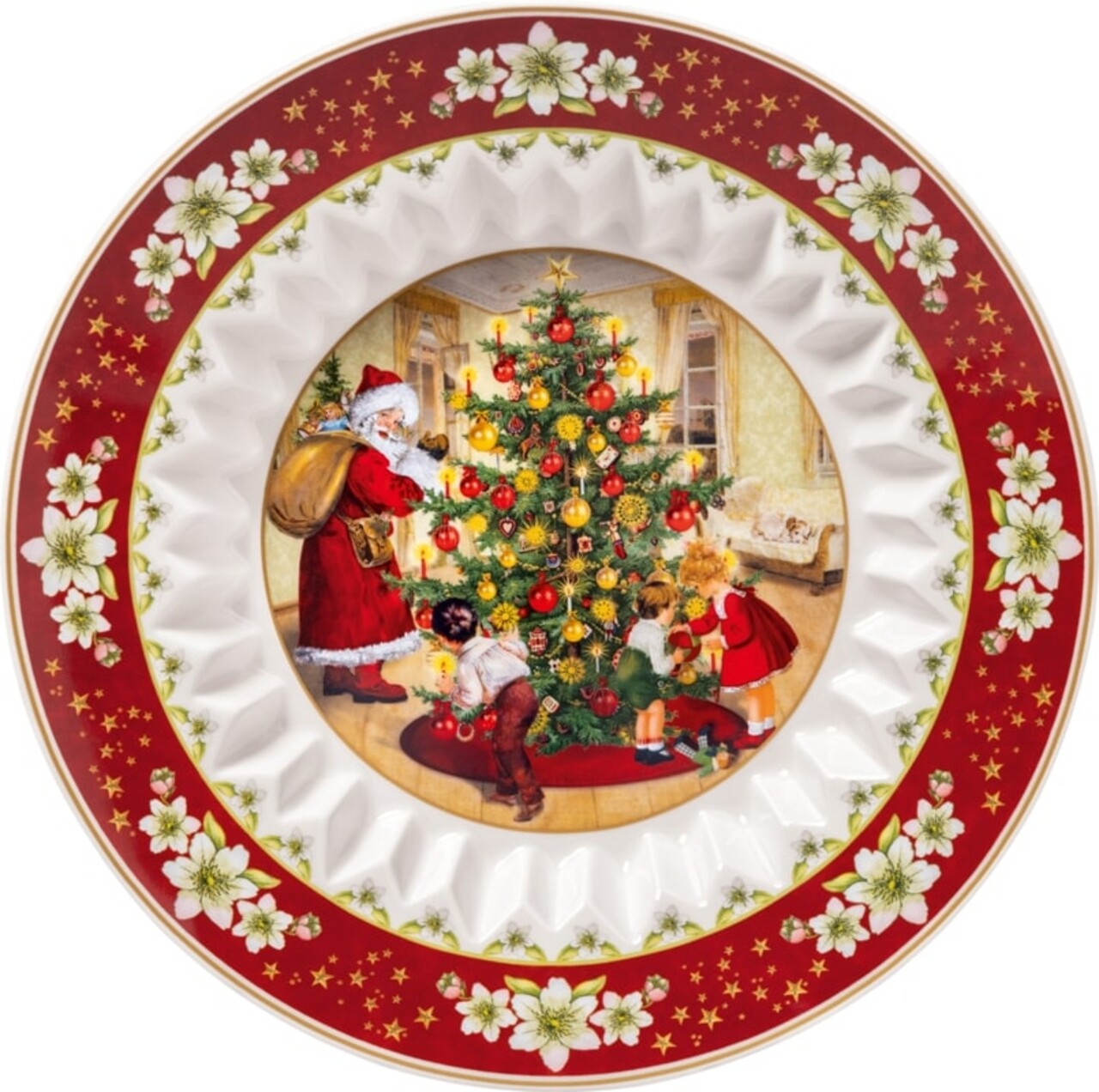 Bol, Villeroy &amp; Boch, Toy\'s Fantasy Santa Brings Gifts, 25 cm, portelan premium, pictat manual