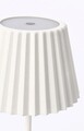 Lampa LED de exterior Artika, Bizzotto, 12.5x36 cm, cu baterie reincarcabila, otel acoperit cu pulbere, alb