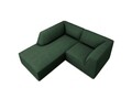 Coltar stanga 3 locuri, Ruby, Micadoni Home, BL, 186x180x69 cm, poliester, verde