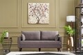 Canapea fixa Bella Sofa, Balcab Home, 2 locuri, 177x81x85 cm, lemn, maro