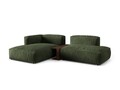 Coltar modular stanga 2 locuri, Martina-120, Micadoni Home, 285x176x75 cm, catifea, verde