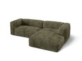 Coltar modular dreapta 2 locuri, Martina-212, Micadoni Home, 283x176x75 cm, velur, verde muschi