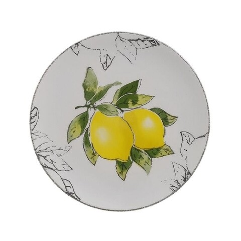 Set farfurii pentru desert 6 piese, Lemon, InArt, Ø21 cm, ceramica