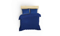 Lenjerie de pat dubla Super King (FR), Dark Blue, Patik, Bumbac Ranforce