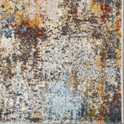 Covor de hol, G6415 , 80x150 cm, Polipropilena, Crem / Albastru