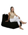 Fotoliu puf, Bean Bag, Ferndale Trendy, 105 x 75 cm, poliester impermeabil, negru