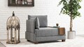 Fotoliu Fly Armchair Left, Balcab Home, 100x80x75 cm, lemn, gri