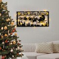 Decoratiune de luminoasa XMASBLACK-012, Tanelorn, 83x39 cm, metal, negru