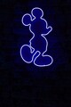 Decoratiune luminoasa LED, Mickey Mouse,  Benzi flexibile de neon, DC 12 V, Albastru