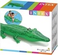 Saltea gonflabila pentru plaja Intex Ride On Crocodile, 168x86 cm, neopren, verde