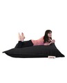 Fotoliu puf, Bean Bag, Ferndale, 100 x 100 cm, poliester impermeabil, negru